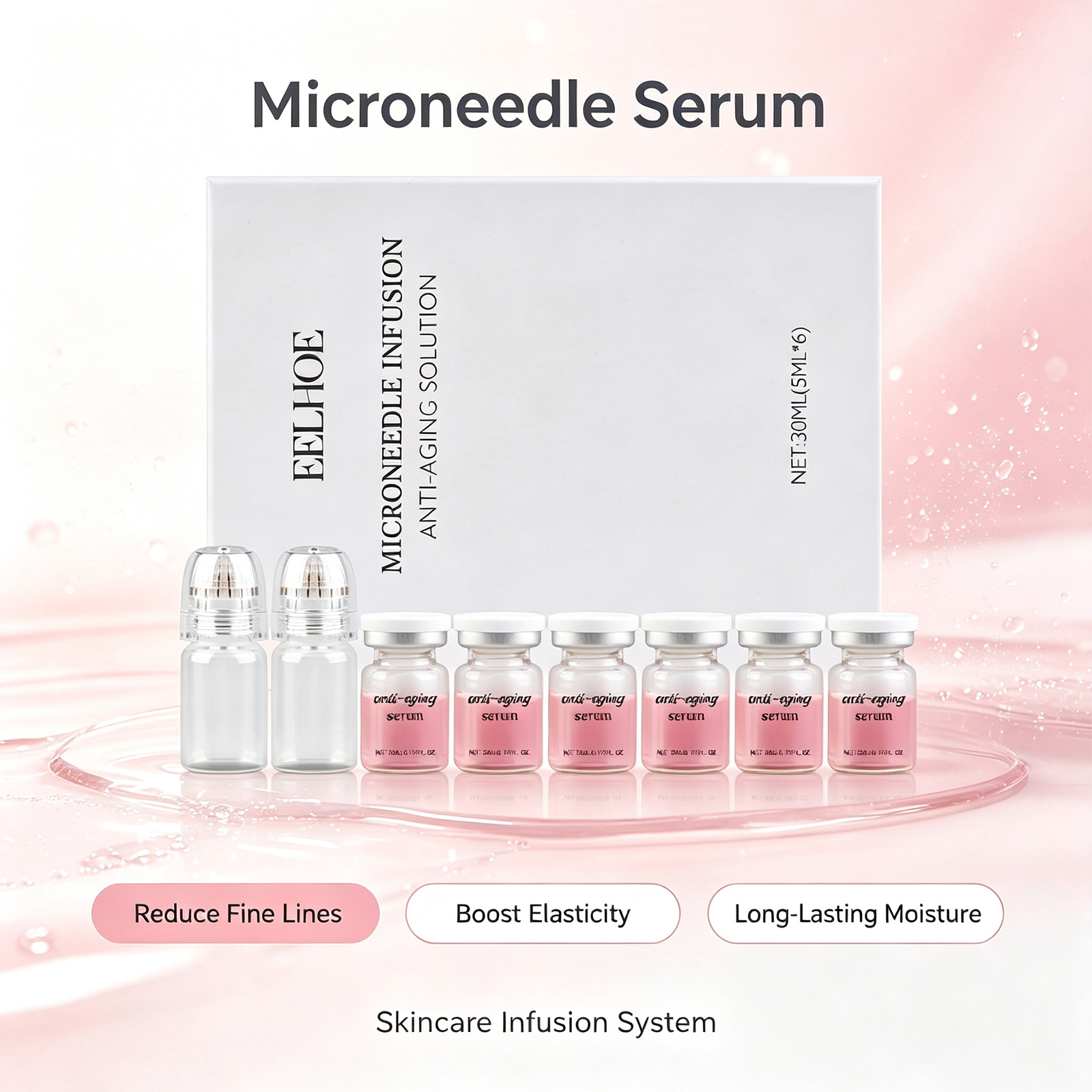 0.2mm Microneedle Serum Kit 6  - огляд і ціна Hyaluronic Acid Facial Serum