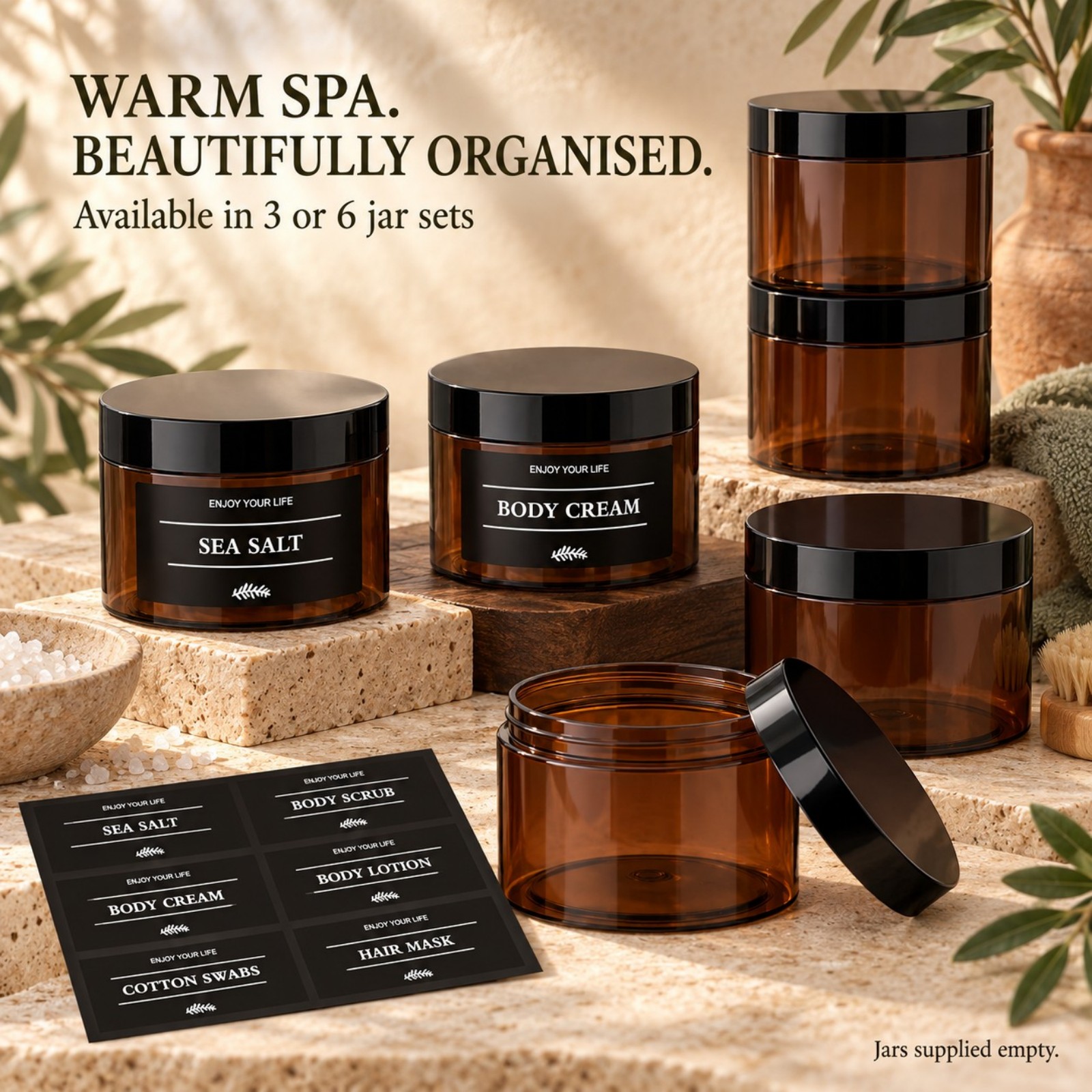3PCS Bathroom Storage Jars wit - огляд і ціна Hair Care