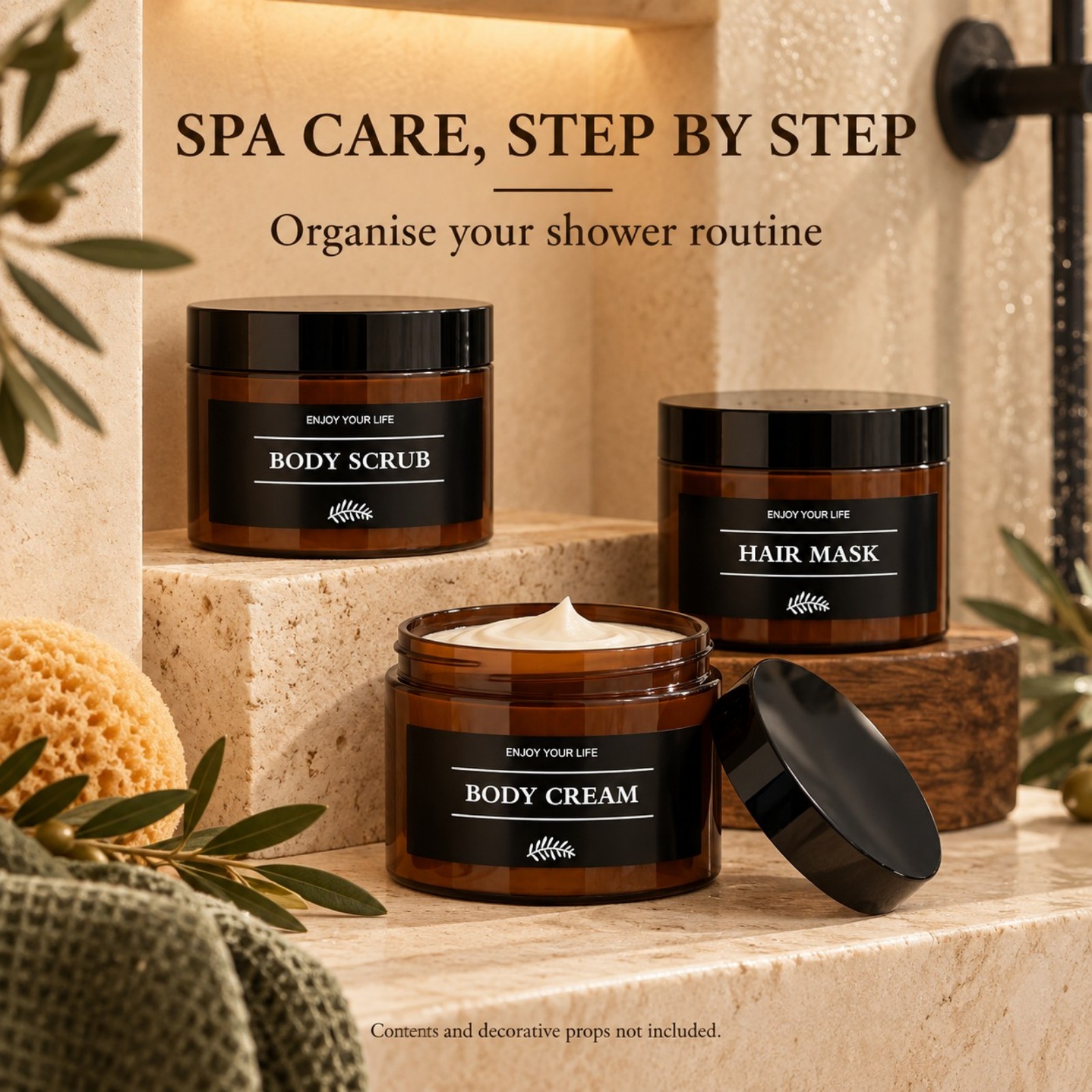 3PCS Bathroom Storage Jars wit - огляд і ціна Hair Care