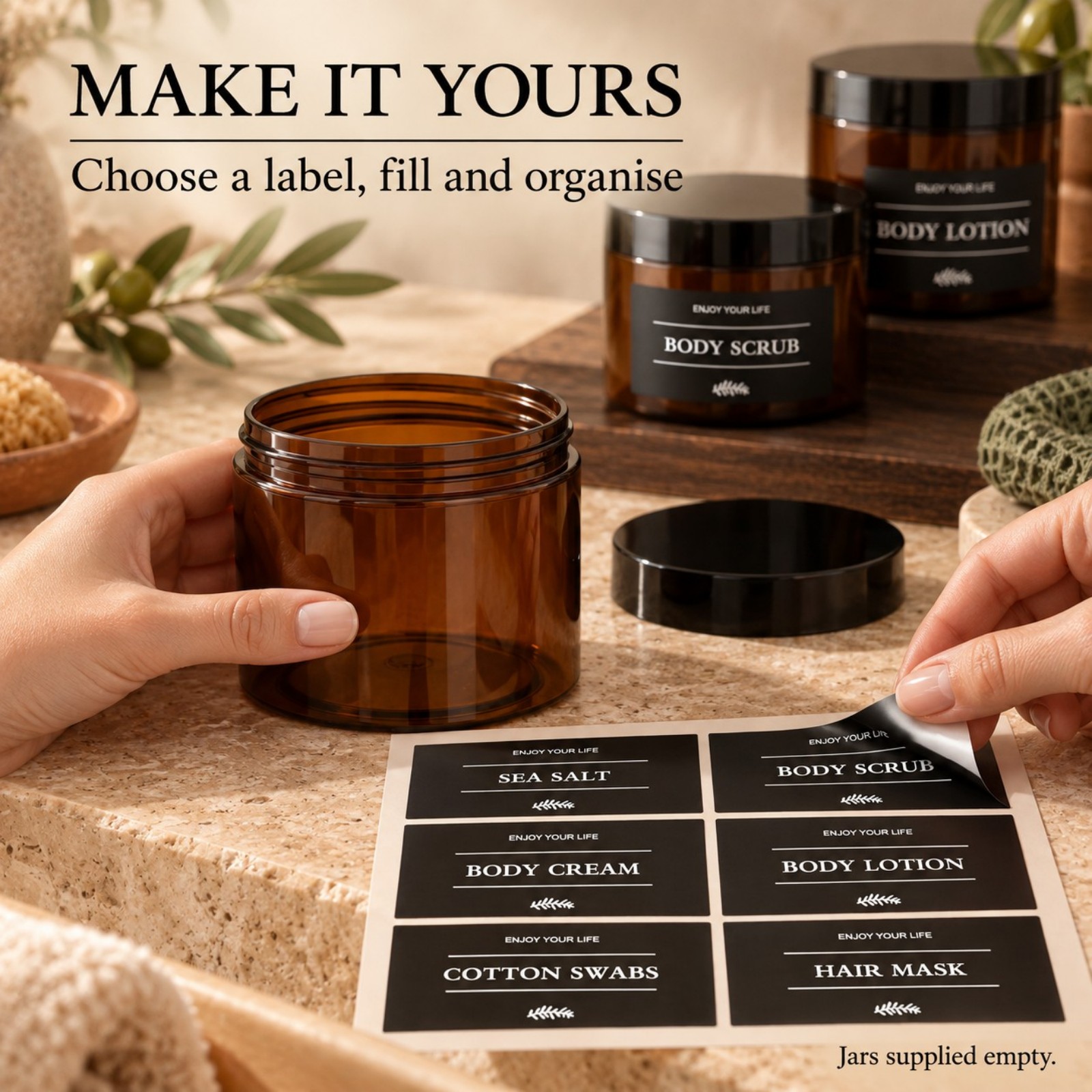 3PCS Bathroom Storage Jars wit - огляд і ціна Hair Care