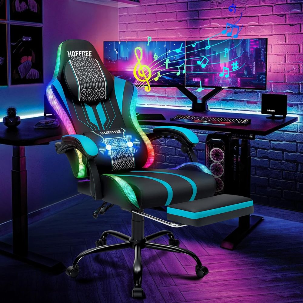 Gaming Chair with LED Lights S - огляд і ціна Massage