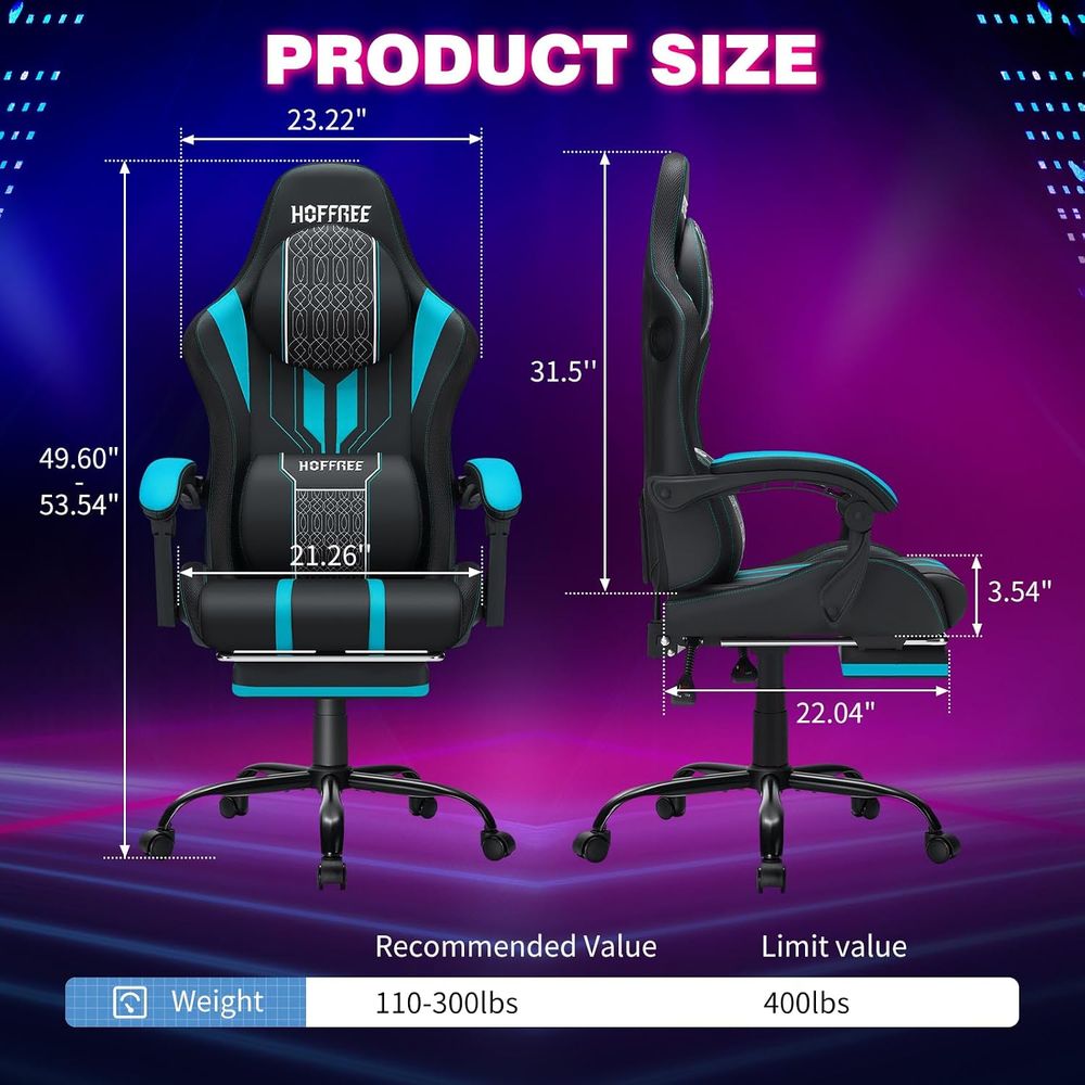 Gaming Chair with LED Lights S - огляд і ціна Massage