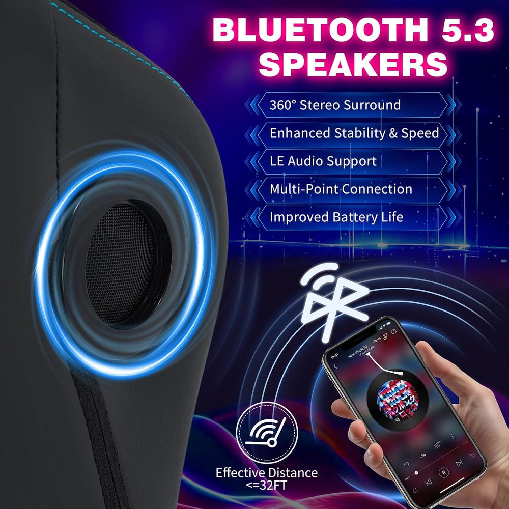 Gaming Chair with LED Lights S - огляд і ціна Massage
