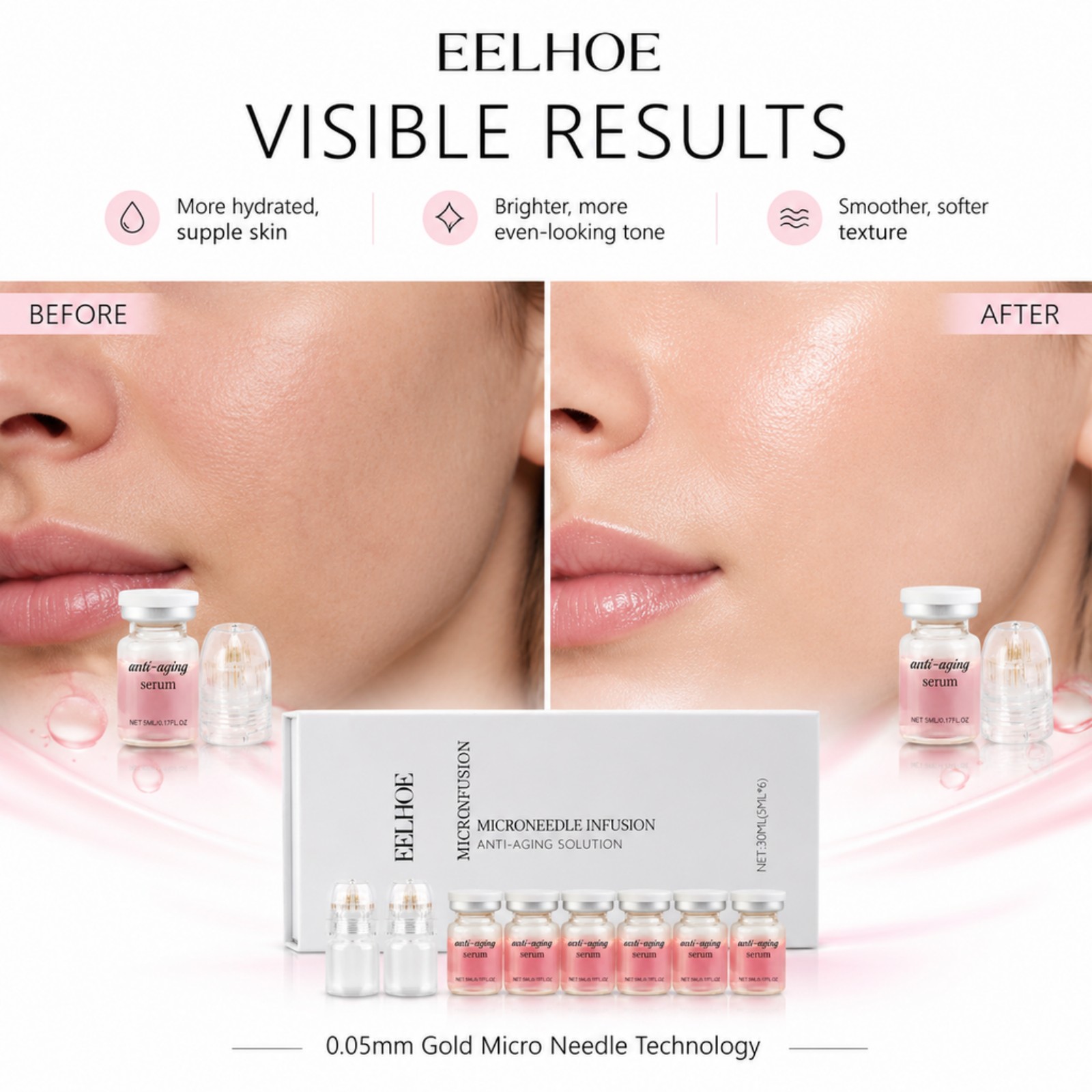 0.2mm Microneedle Serum Kit 6  - огляд і ціна Hyaluronic Acid Facial Serum